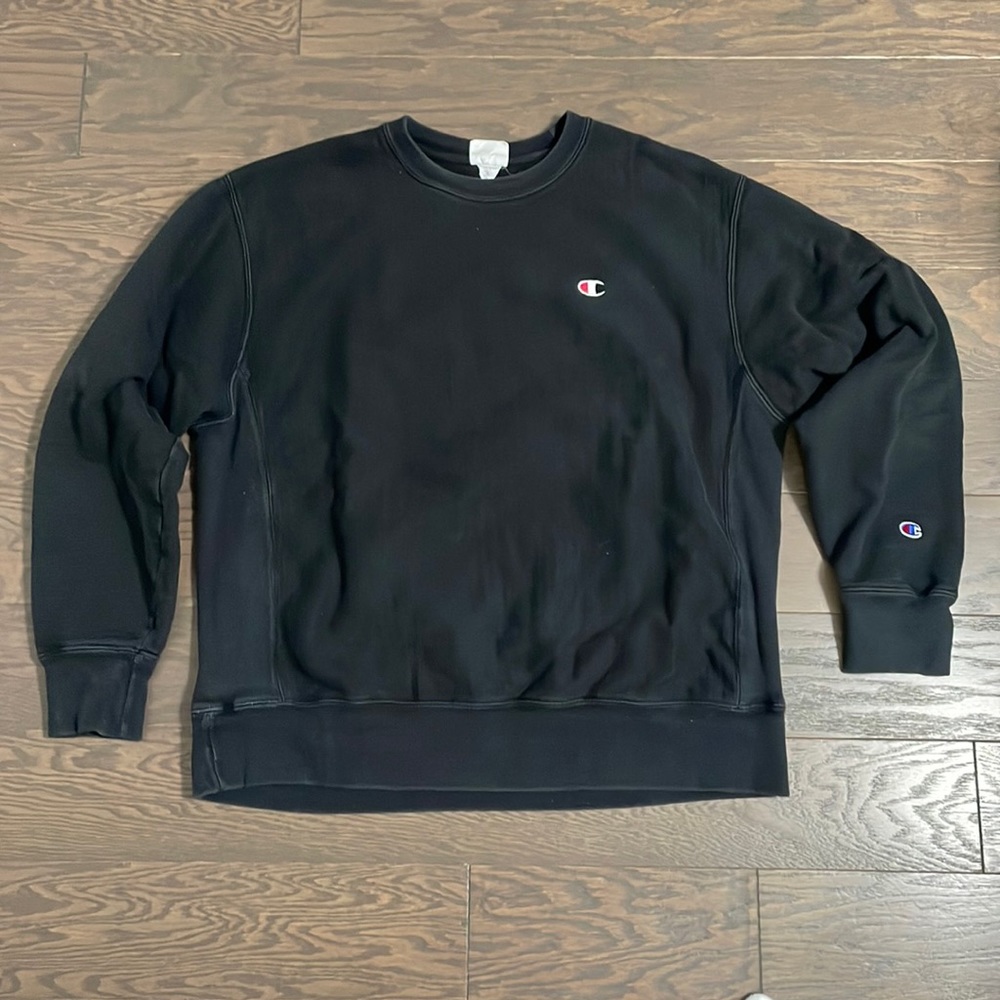 Champion Black Reverse Weave Sweatshirt